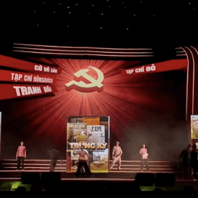BlackTrax Projection Mapping at 100th Anniversary Celebration of Vietnamese Revolutionary Press