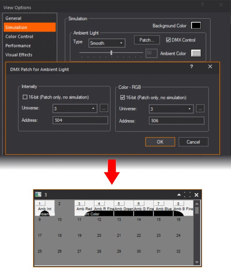 Cast Software WYSIWYG DMX Control for Ambient Light